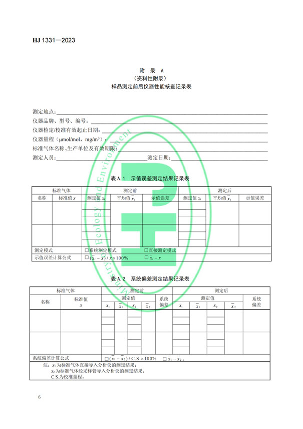 HJ 1331-2023《固定污染源廢氣總烴、甲烷和非甲烷總烴的測定便攜式催化氧化-氫火焰離子化檢測器法》-8